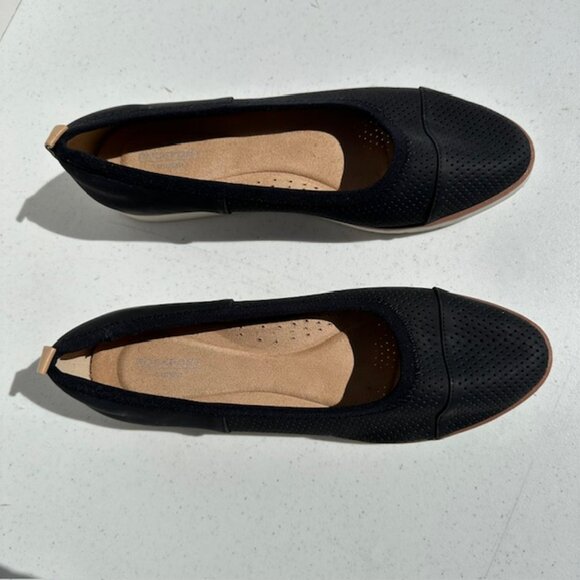 Rockport Stacie Perf Ballet - Black 8.5 - Picture 2 of 7